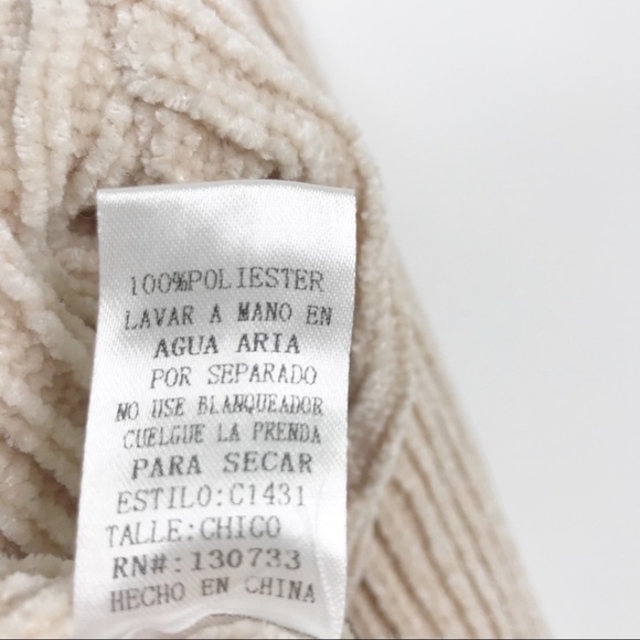 Umgee Chenille Lace Up Drawstring Sweater Cream S - Picture 10 of 10